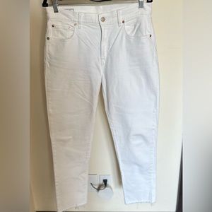 Gap the girlfriend jean optic white sz 29
